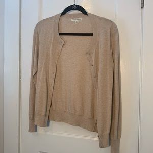 Banana Republic Cream Long Sleeve Cardigan